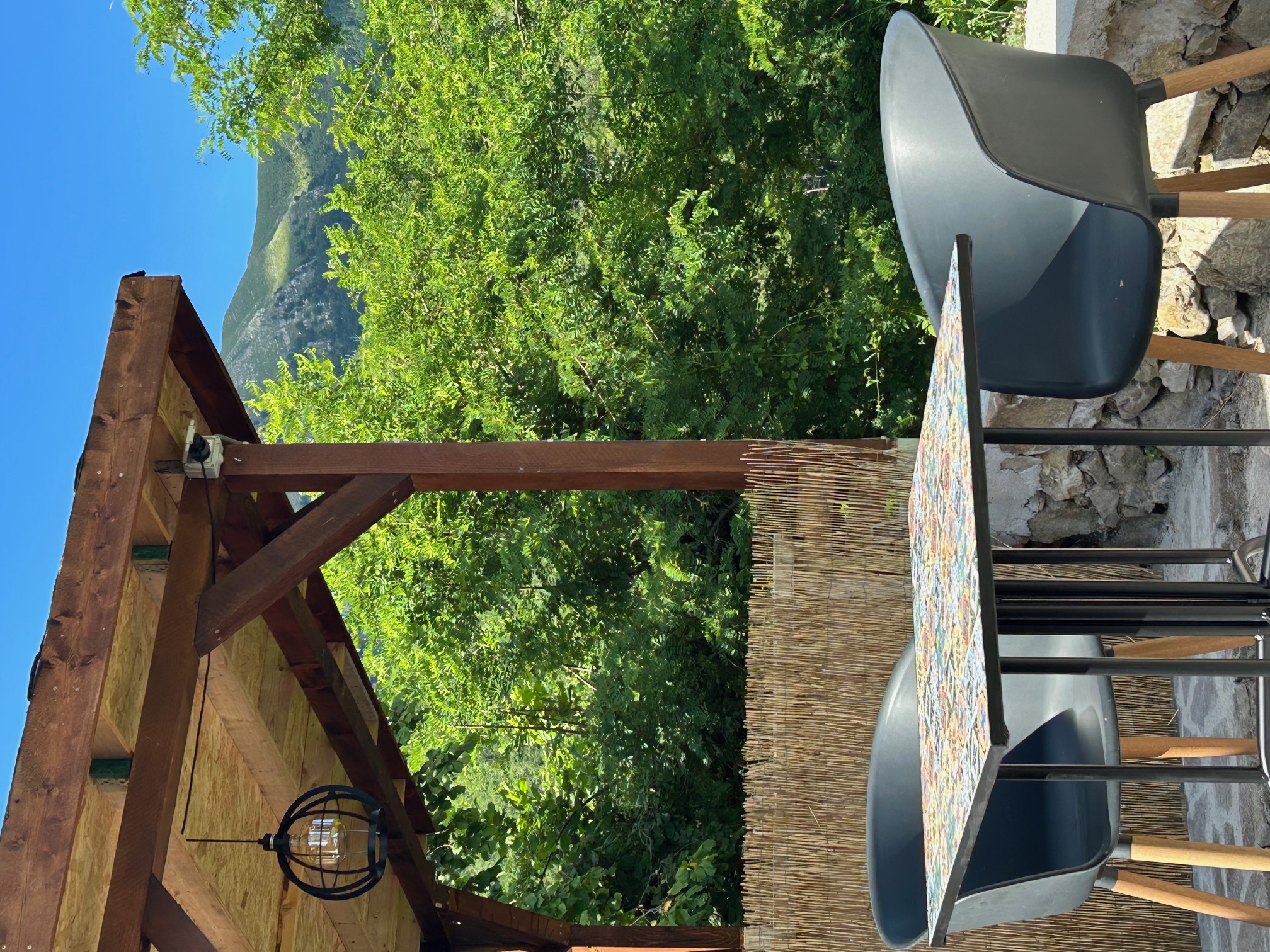 Pergola op het terras met uitzicht